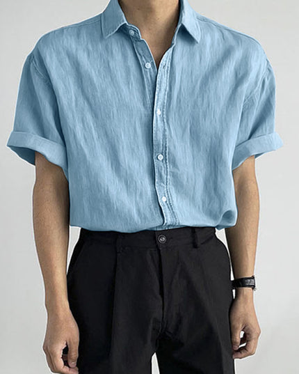 Męska koszula letnia jeansowa