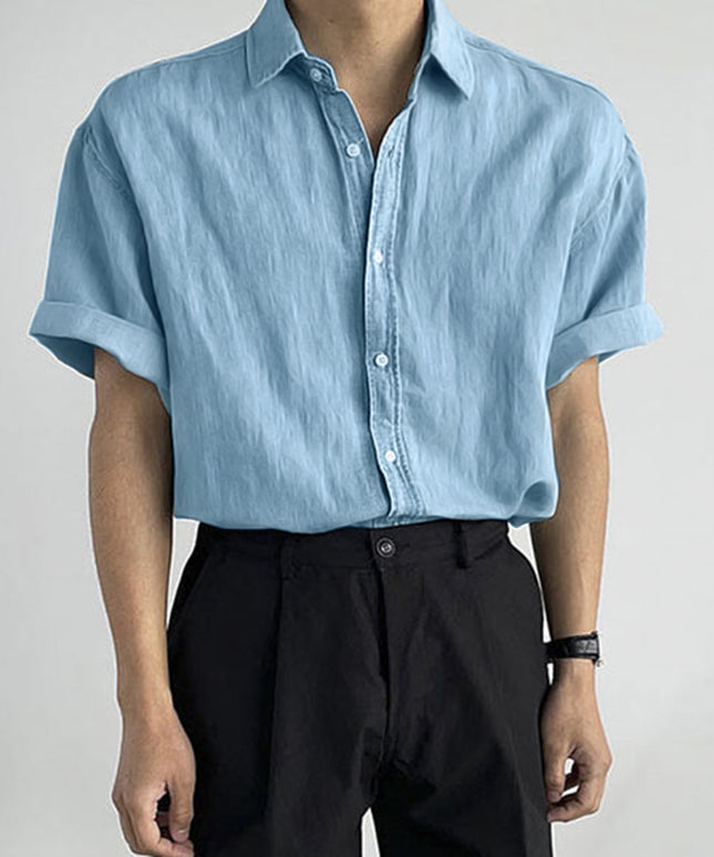 Męska koszula letnia jeansowa