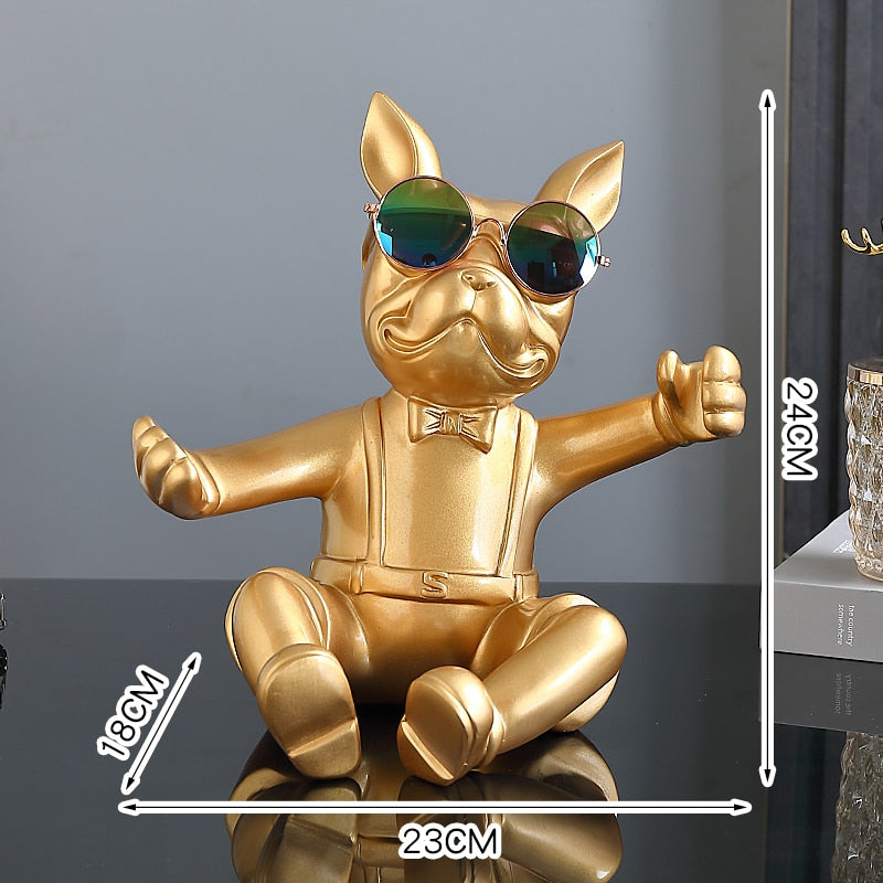 Figurka funkcjonalna buldog francuski podstawka na wino