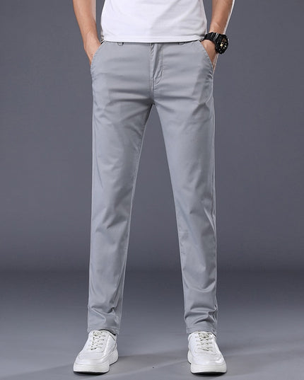 Męskie spodnie eleganckie o prostym kroju