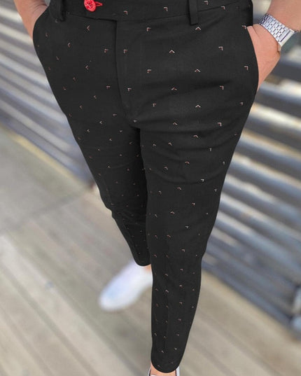 Męskie spodnie chinosy we wzorki