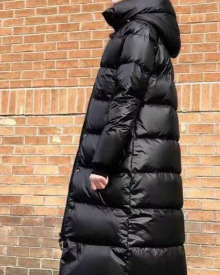 Damska kurtka zimowa o długości za kolano