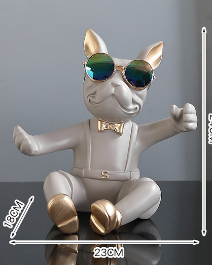 Figurka funkcjonalna buldog francuski podstawka na wino