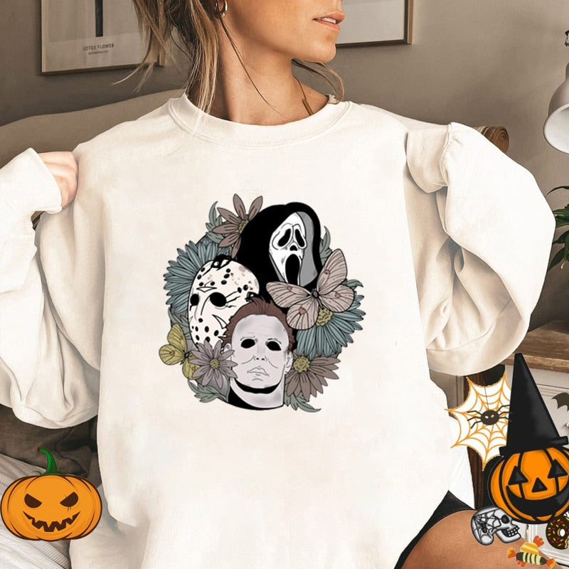 Damska bluza nierozpinana z motywem halloween
