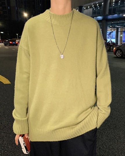 Męski sweter typu półgolf o kroju oversize