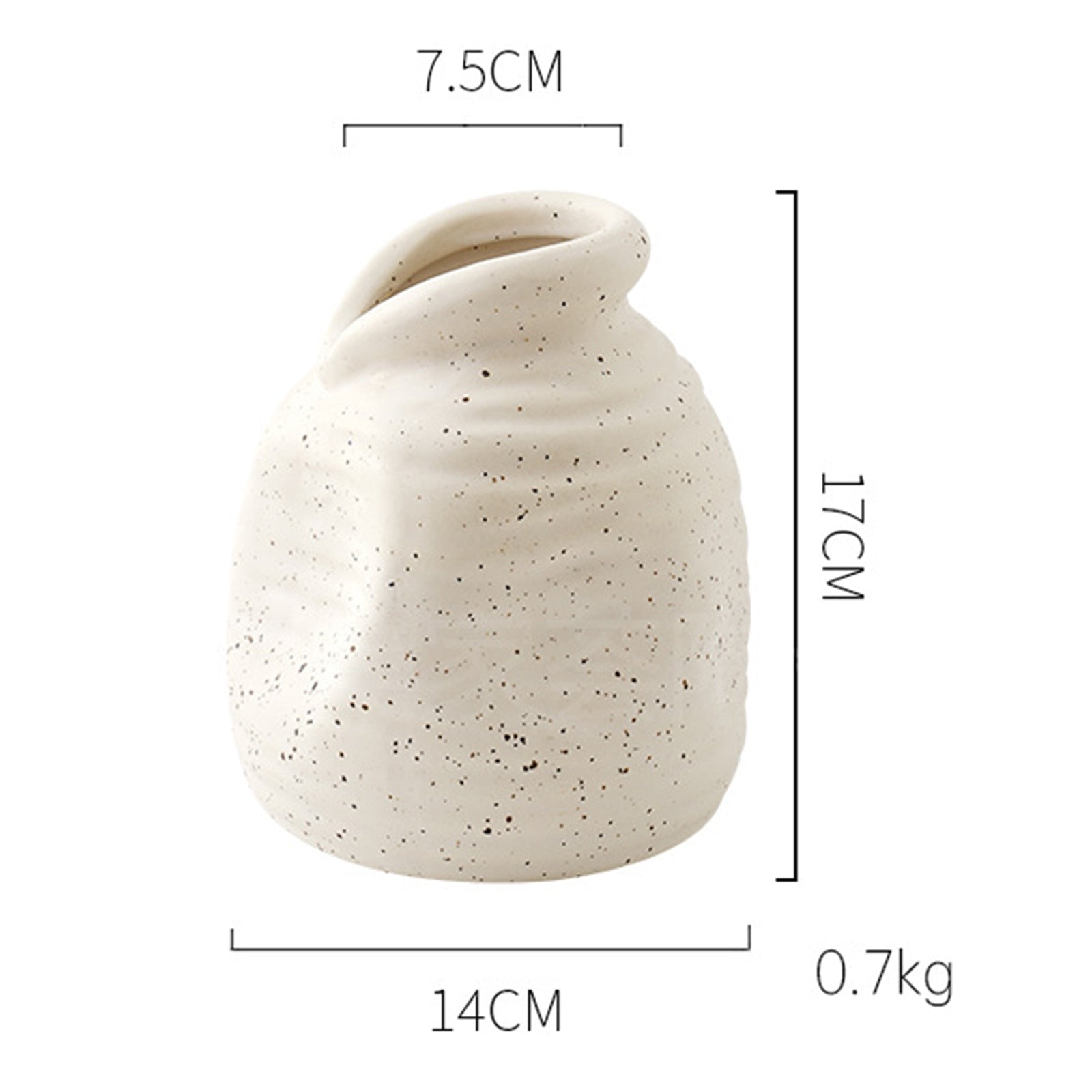 Wazon ceramiczny w jasnych kolorach w kropki