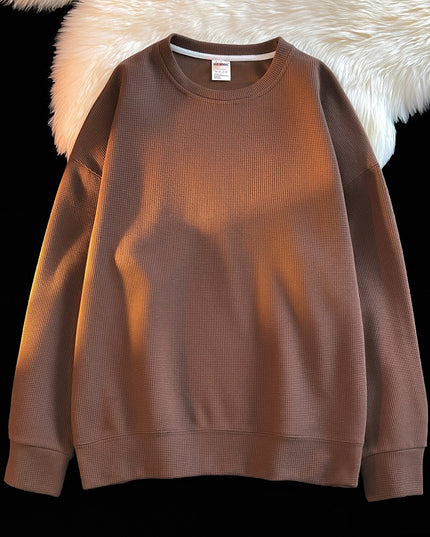 Męska bluza bez kaptura z materiału z fakturą