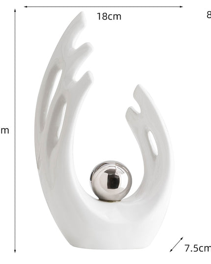 Figurka dekoracyjna ceramiczna abstrakcyjny wzór