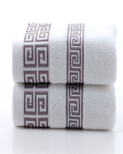 Ręcznik łazienkowy bawełniany ze złotym wzorem