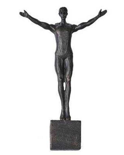 Figurka dekoracyjna wspinający się mężczyzna metaliczna