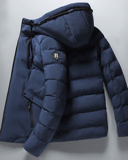 Męska kurtka zimowa ocieplana z kapturem