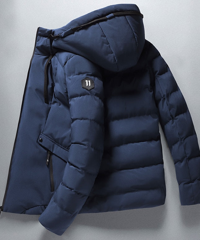 Męska kurtka zimowa ocieplana z kapturem