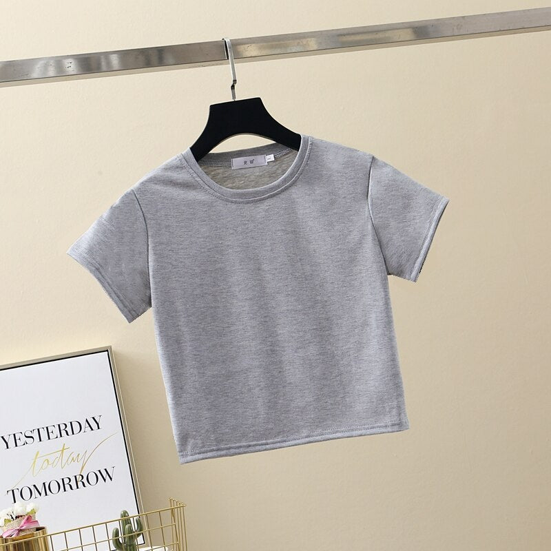 Damski krótki T-shirt klasyczny
