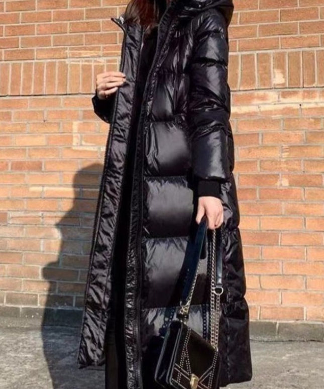 Damska kurtka zimowa o długości za kolano