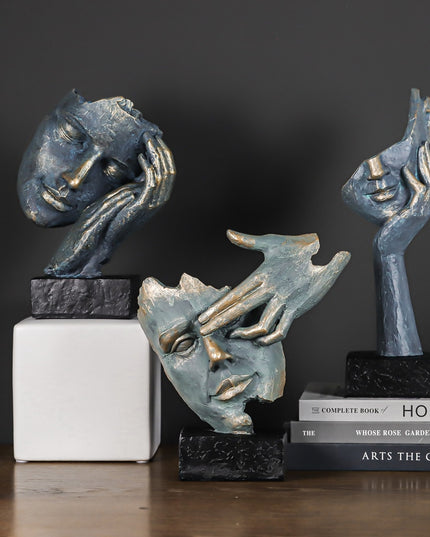 Figurka dekoracyjna motyw twarzy styl vintage