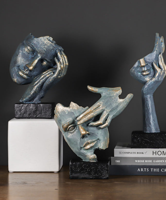 Figurka dekoracyjna motyw twarzy styl vintage