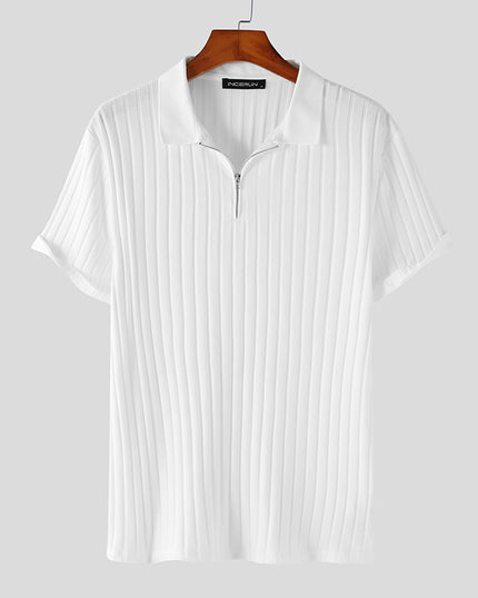 Męska koszulka polo zapinana na suwak