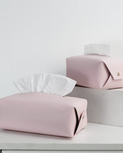 Pudełko na chusteczki skórzane klasyczny styl