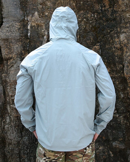 Męska kurtka przejściowa wiatrówka z kapturem