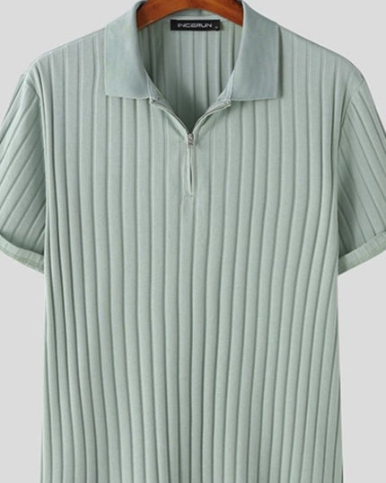 Męska koszulka polo zapinana na suwak