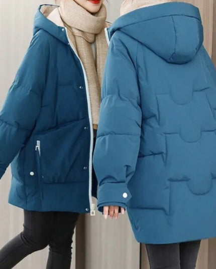 Damska klasyczna kurtka zimowa z kapturem