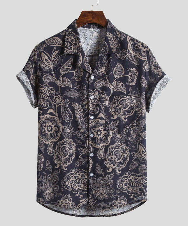 Męska koszula letnia we wzory