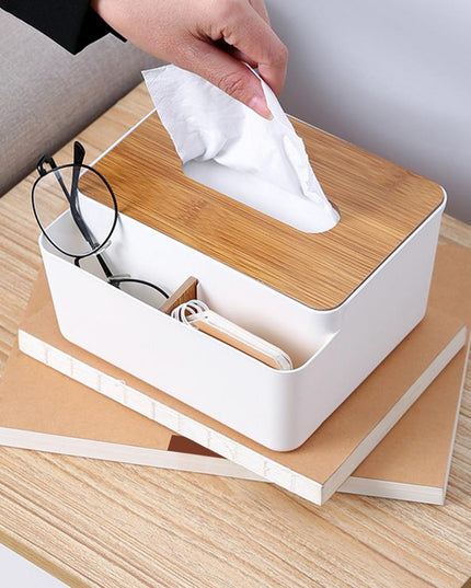 Pudełko na chusteczki z przegródkami organizer