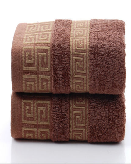 Ręcznik łazienkowy bawełniany ze złotym wzorem