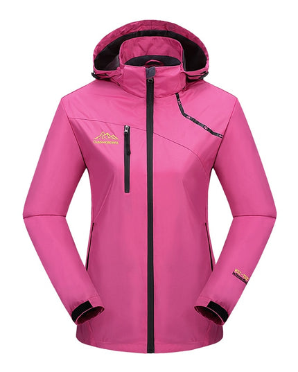 Damska kurtka przejściowa przeciwdeszczowa z kapturem