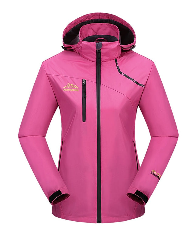 Damska kurtka przejściowa przeciwdeszczowa z kapturem