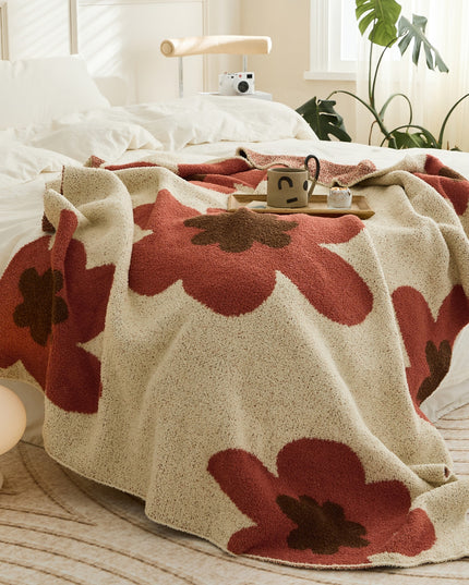 Koc w kwiaty w stylu vintage