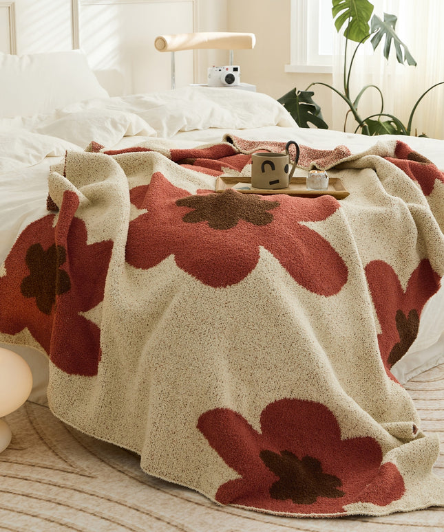 Koc w kwiaty w stylu vintage