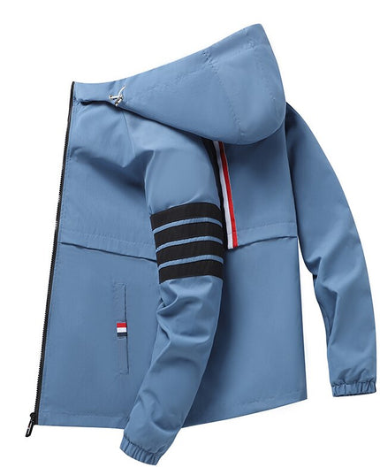 Męska kurtka przejściowa wiatrówka z kapturem