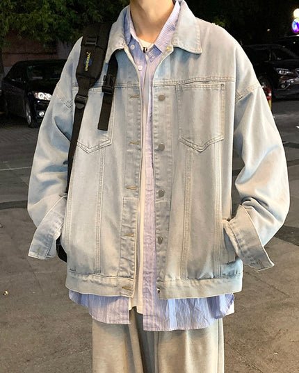 Męska kurtka jeansowa klasyczna oversize