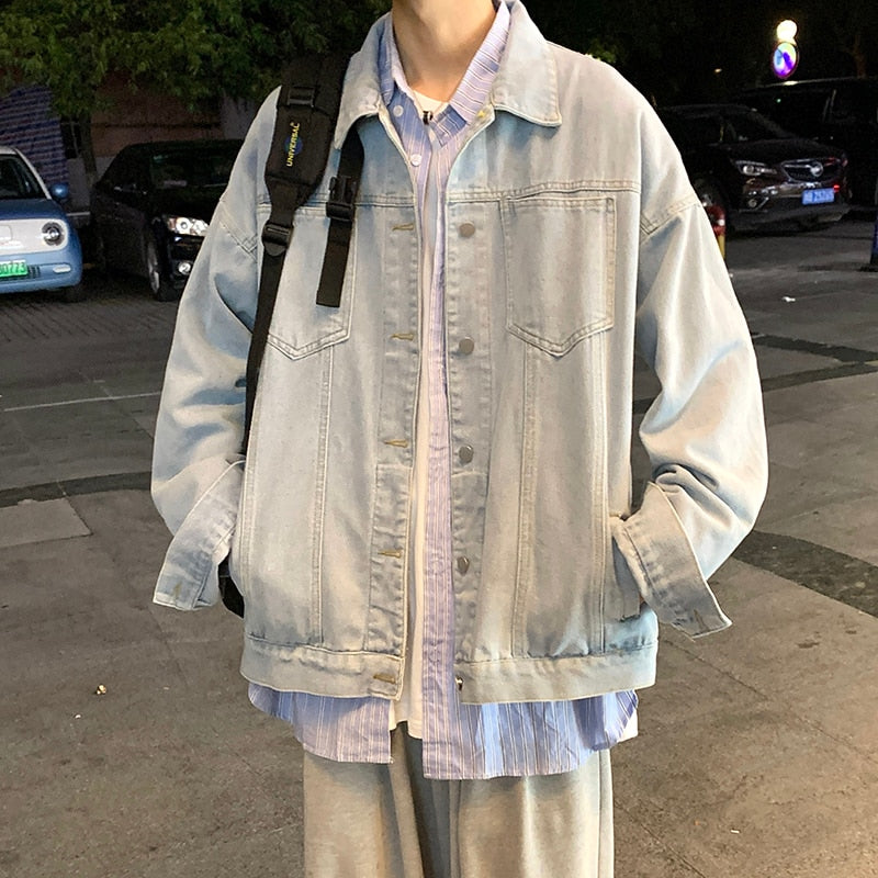 Męska kurtka jeansowa klasyczna oversize