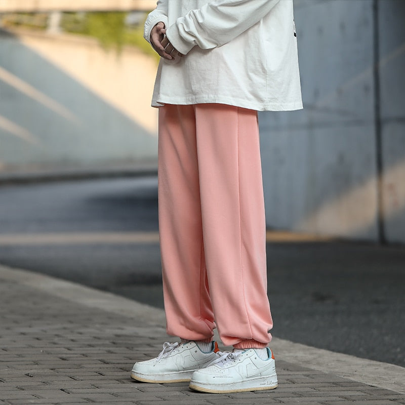 Męskie spodnie treningowe joggery z wiązaniem