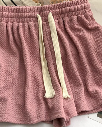 Damskie szorty sportowe z dresowego materiału