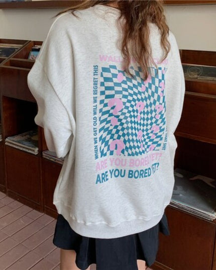 Damska bluza z nadrukiem na plecach