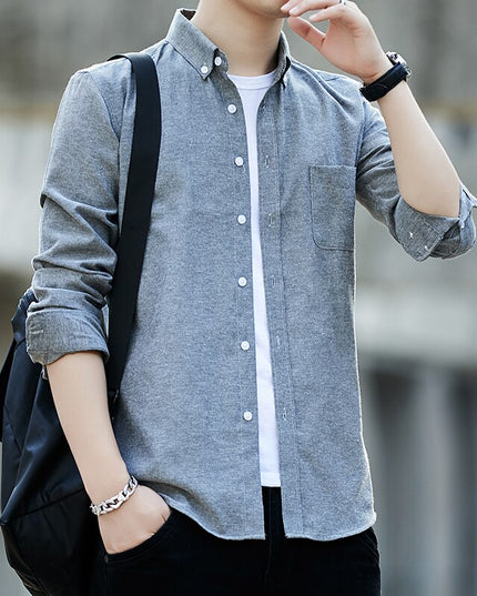 Męska koszula gładka o prostym kroju