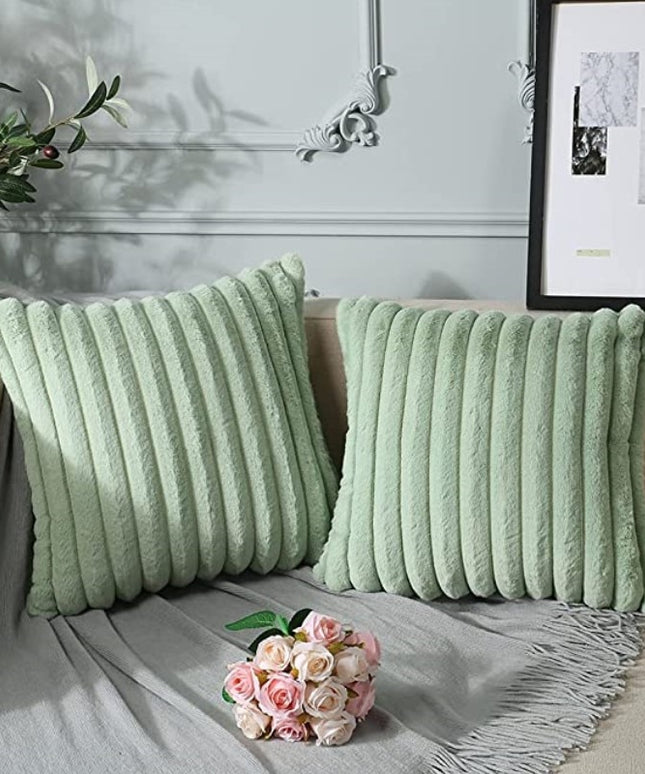 Poszewka na poduszkę miękka prążkowany wzór