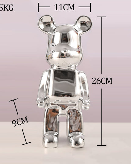 Figurka dekoracyjna ceramiczna kolorowy miś