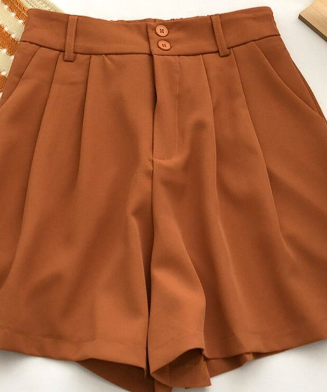 Damskie szorty eleganckie rozszerzane ku dołowi