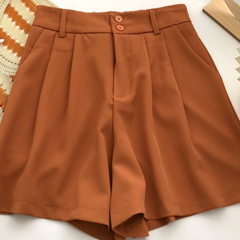 Damskie szorty eleganckie rozszerzane ku dołowi