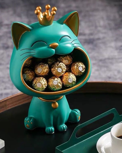 Figurka funkcjonalna schowek w kształcie kota