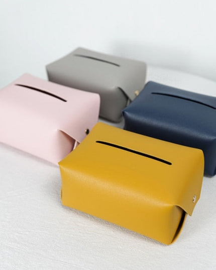 Pudełko na chusteczki skórzane klasyczny styl