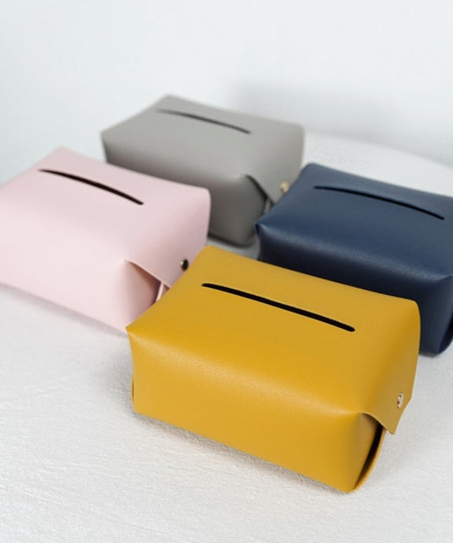 Pudełko na chusteczki skórzane klasyczny styl