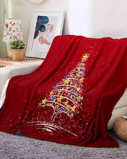 Koc świąteczny z nadrukiem świątecznym