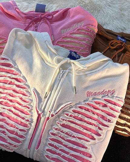 Damska bluza rozpinana z motylem