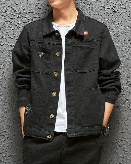 Męska kurtka jeansowa klasyczna luźna
