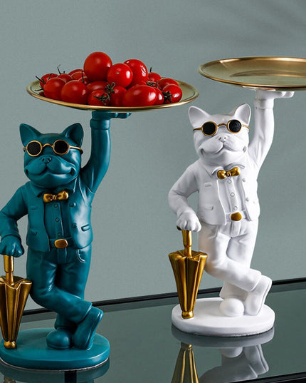 Figurka funkcjonalna kot z tacą kolorowy